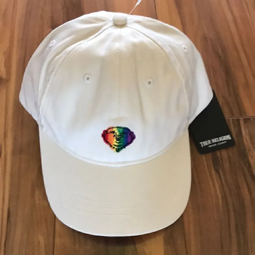 NEW True Religion White Rainbow Buddha Hat